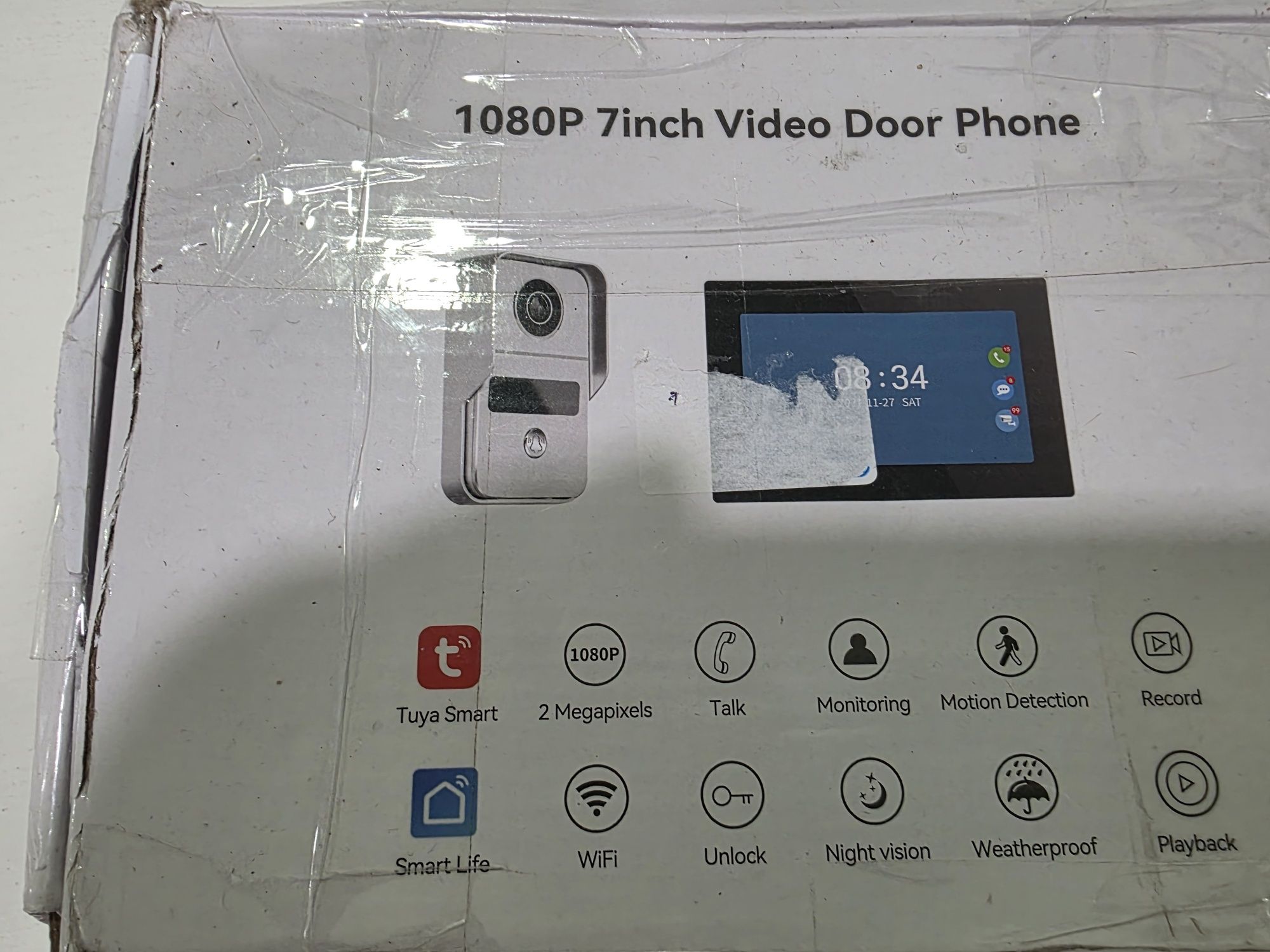 Videoporteiro 7" 1080p Touch WiFi TUYA