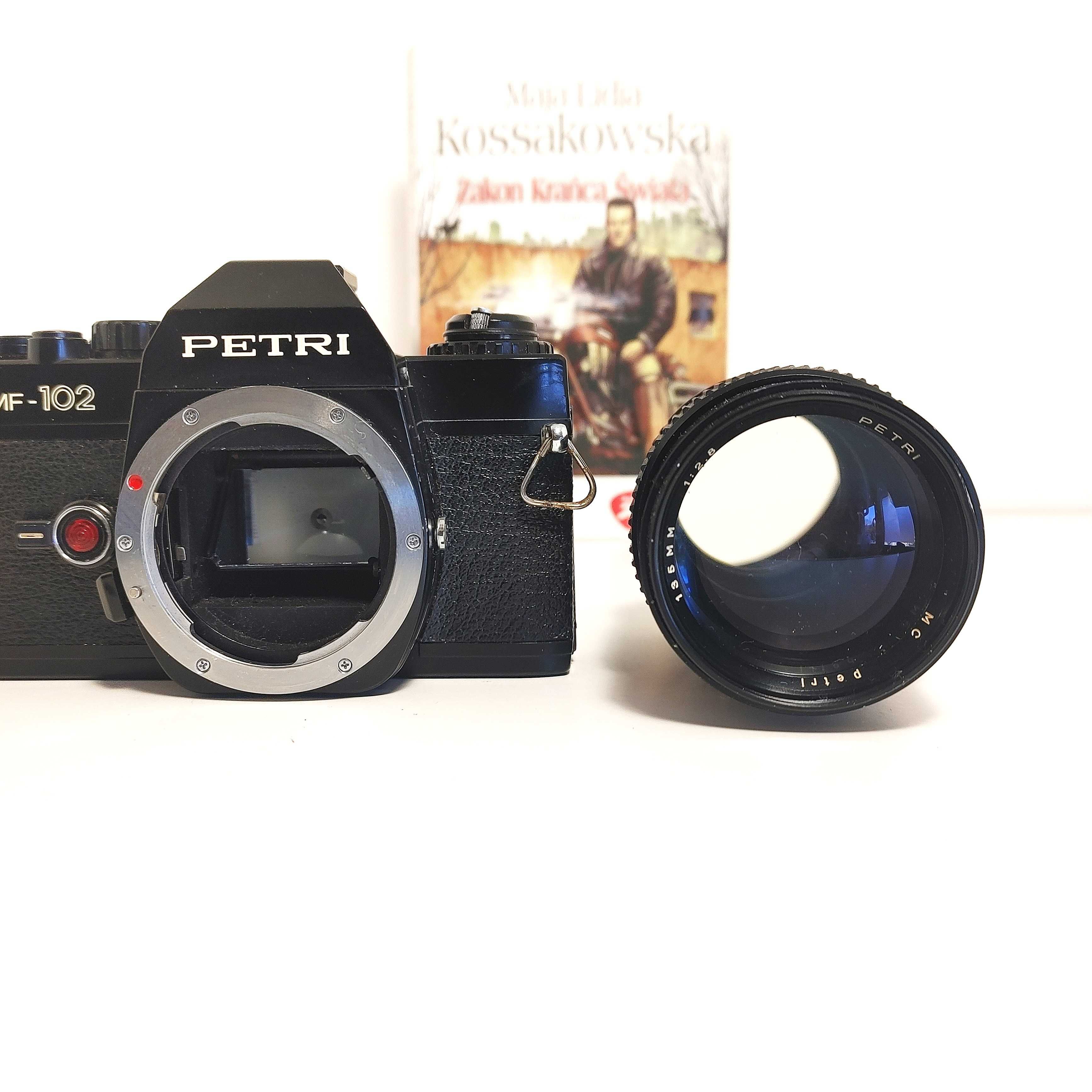 Automatyczna Lustrzanka Analogowa PETRI MF 102 Cosina CT-2 z 135mm 2,8