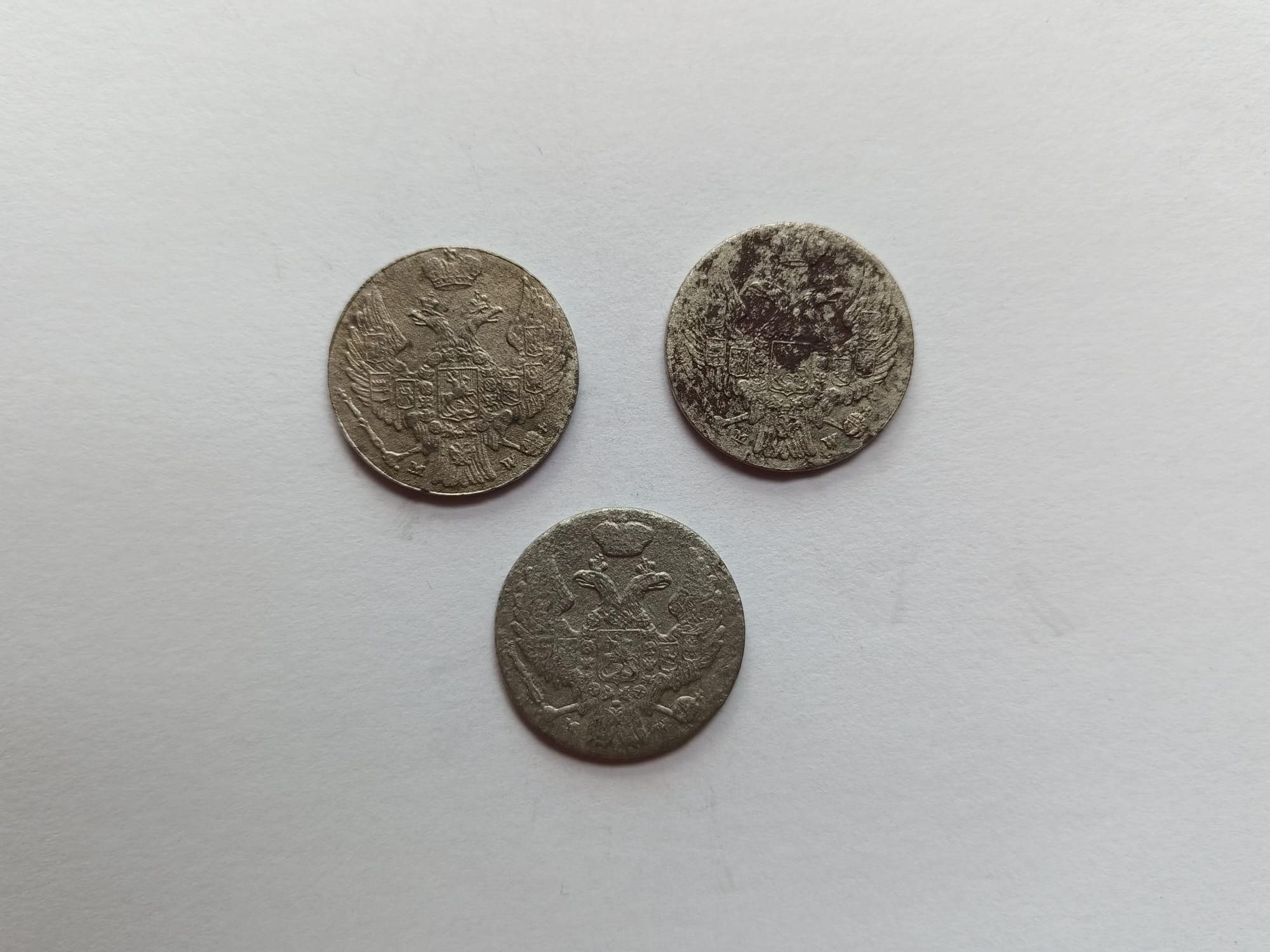 Królestwo Kongresowe 10 groszy 1838 i inne , srebro