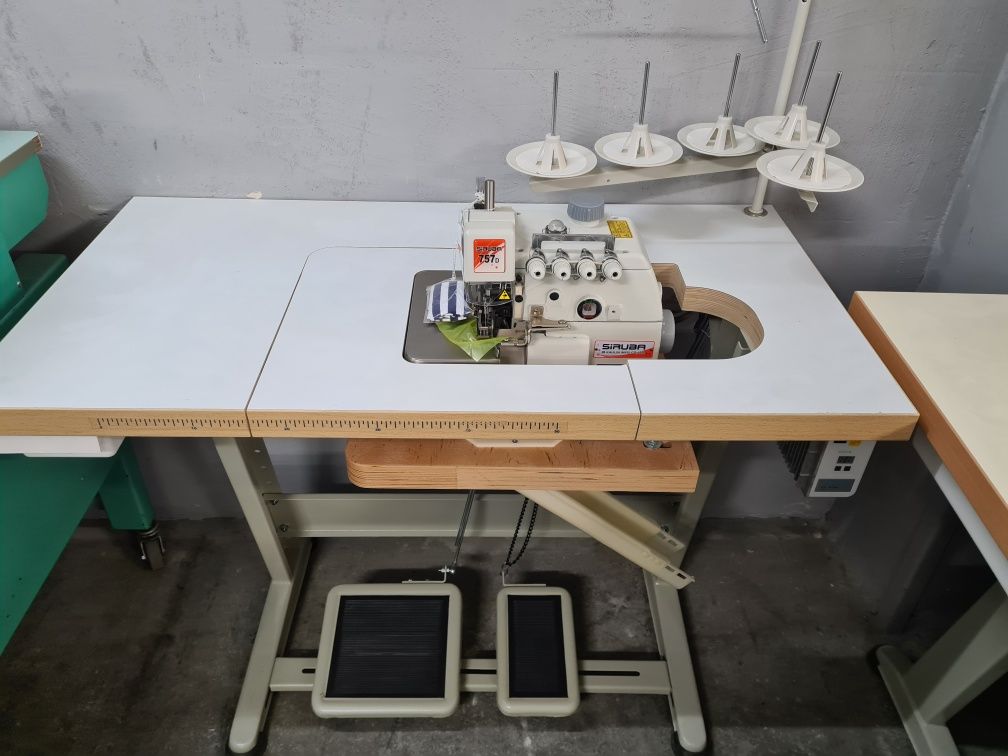 Overlock 5 nitkowy z górnym transportem Siruba 757DFT jak Nowy / juki