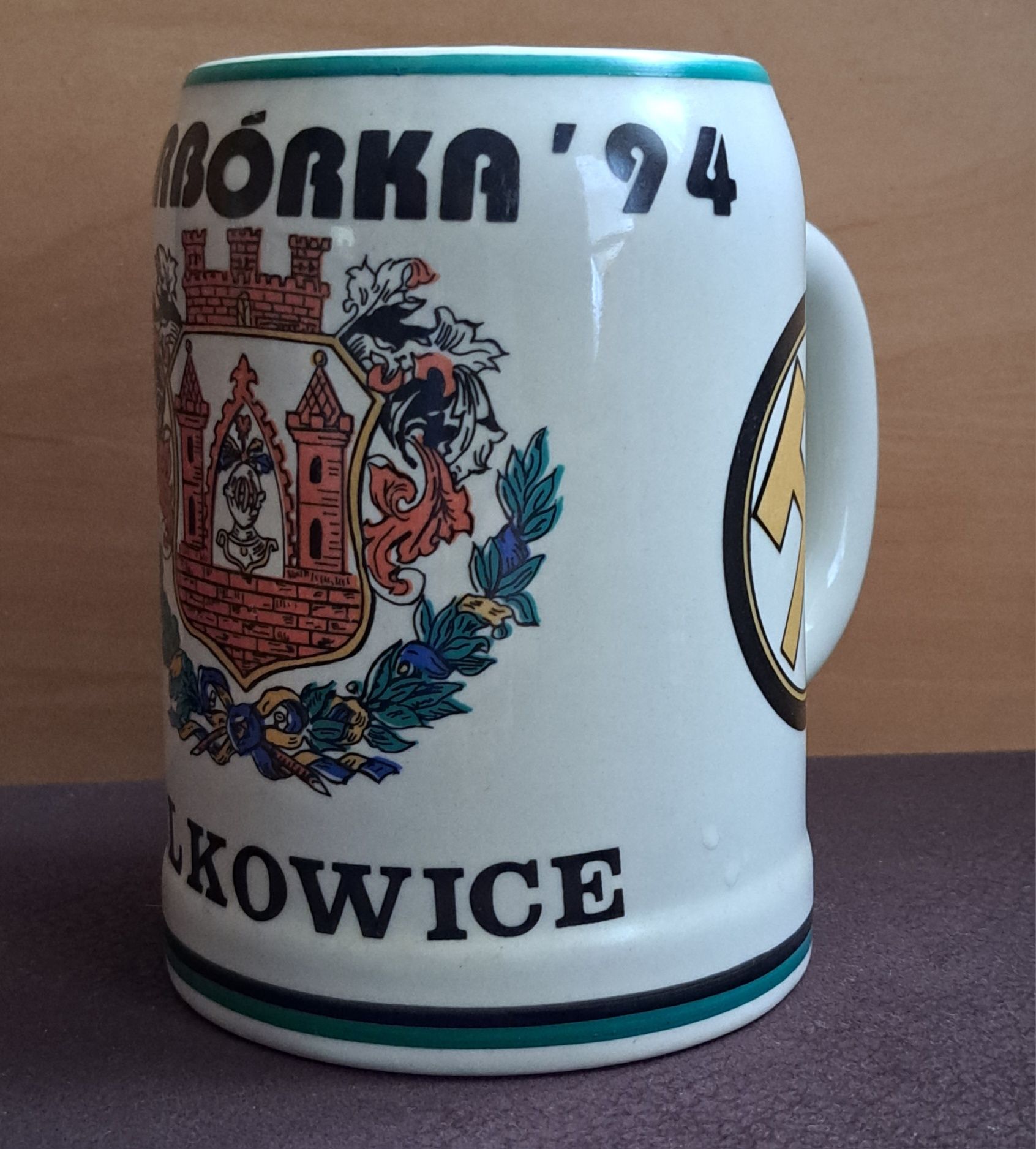 Kufel kolekcjonerski Barbórka 1994 KGHM.