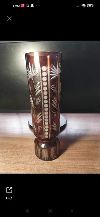 Хрустальні вази  Bohemia,кольорове  гутне скло,салатниці, конфетниці