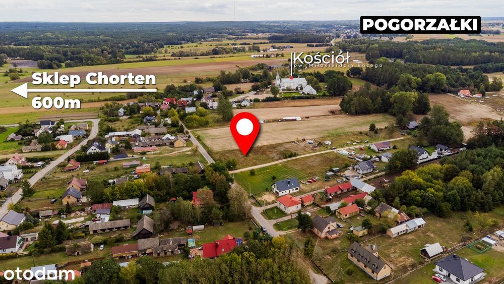 Działka Z Wz,  Pogorzałki,  2 297 M² Asfalt, Media W Drodze