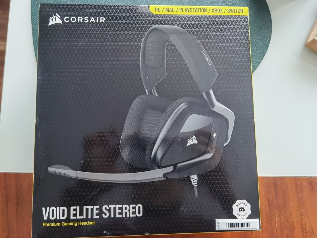 Nowe przewodowe Słuchawki corsair void elite stereo NOWE NIE UŻYWANE