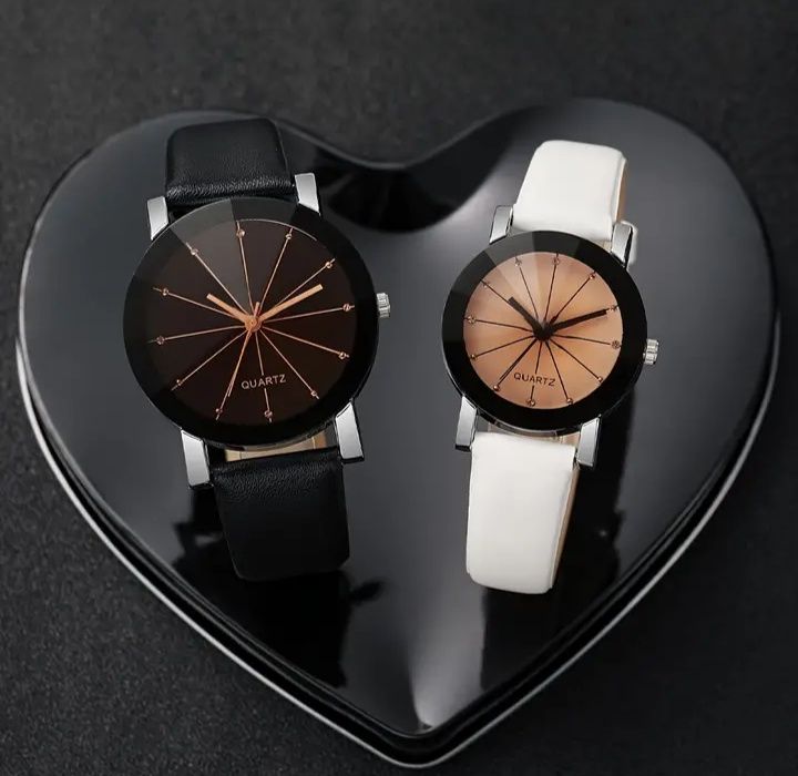 zestaw moda codzienna para zegarek kwarcowy analogowy + BRANSOLETKI