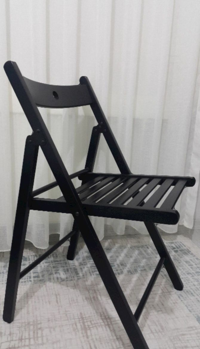 Krzesło składane ikea frosvi terje drewniane czarne