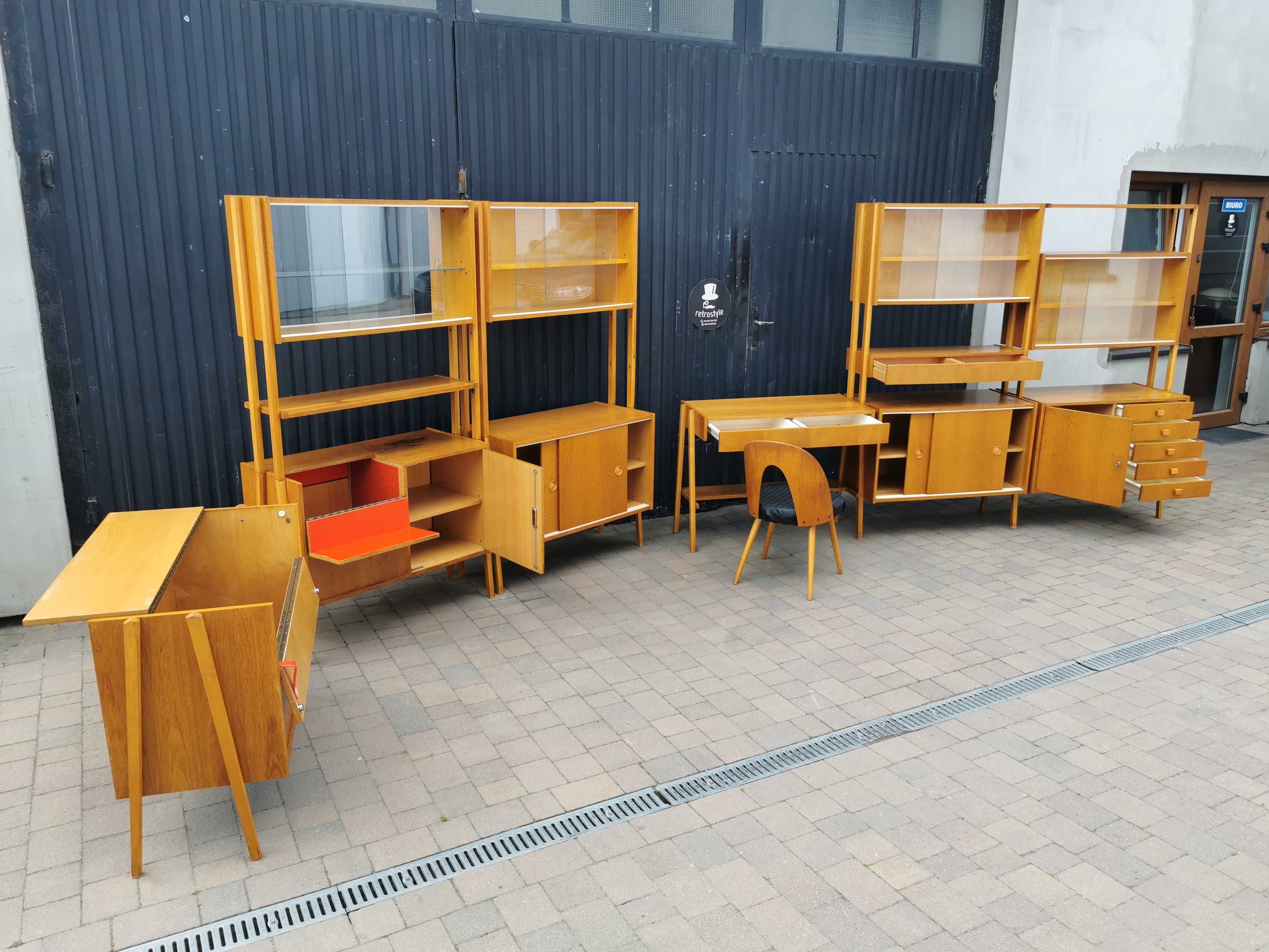Meblościanka modułowa MONTI 300, proj. F. Jirák, Czechosłowacja '60