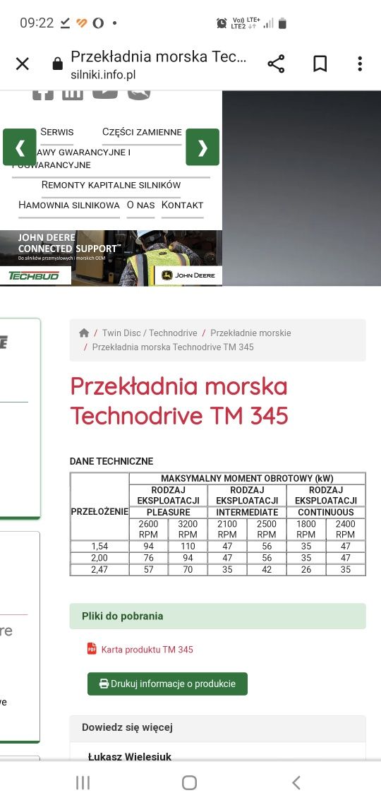 Przekladnia morska łódka jacht motorówka