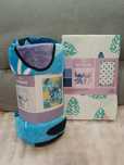 Koc kocyk flanelowy 130x160 Lolo & Stitch prześcieradło bawełniane 90