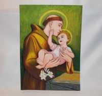 Obraz pastele olejne - Święty Antoni z dzieciątkiem Jezus