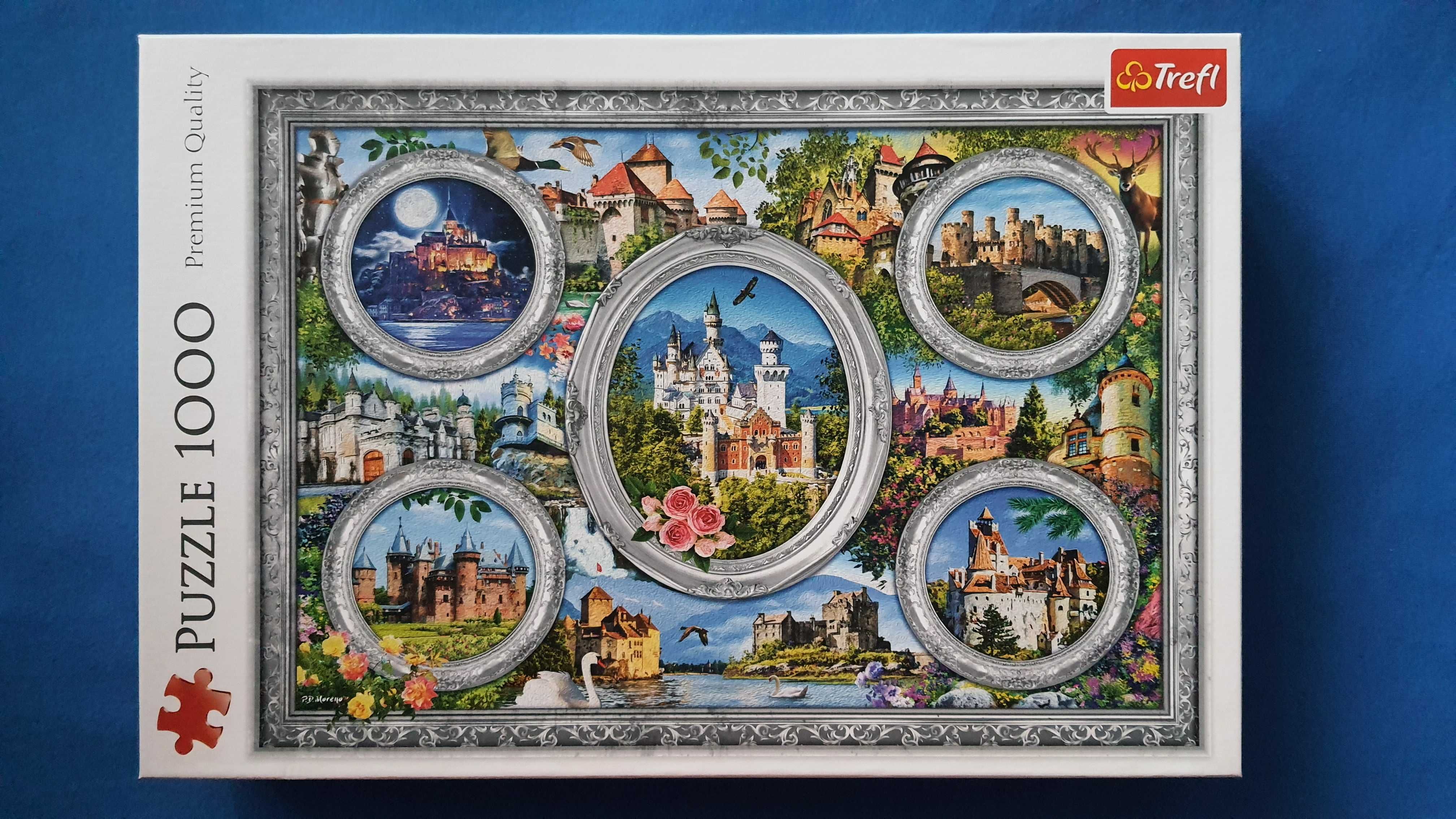 Puzzle 1000 el. Zamki świata. Stan idealny. OKAZJA 1/2 CENY