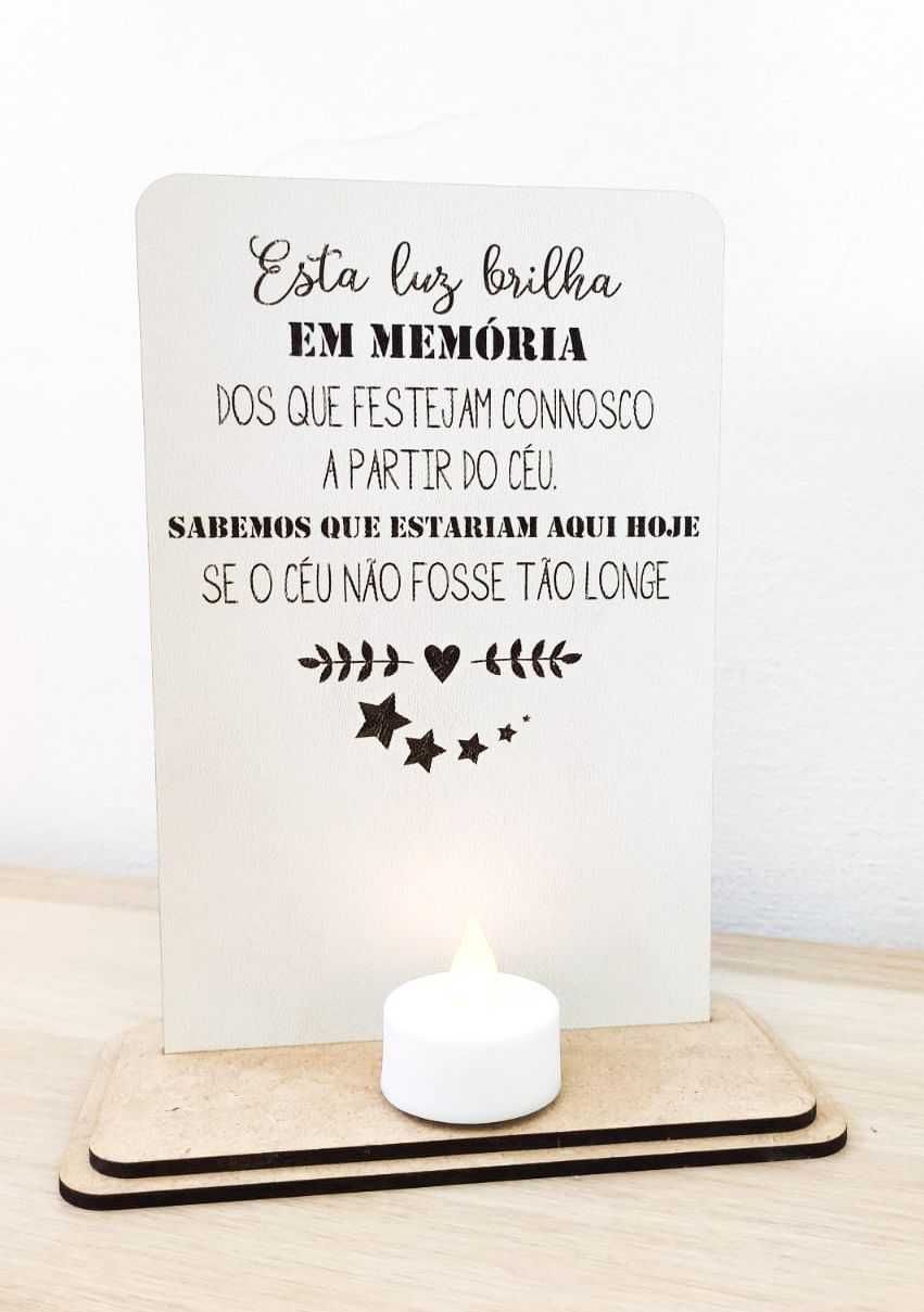 Placa homenagem para casamento