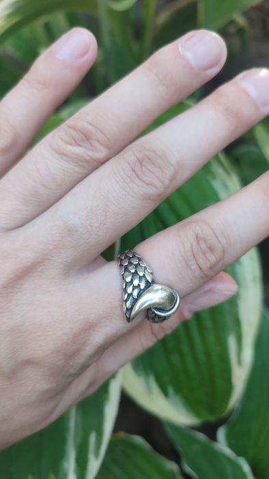 Кольцо серебро коготь дракона 925 проба