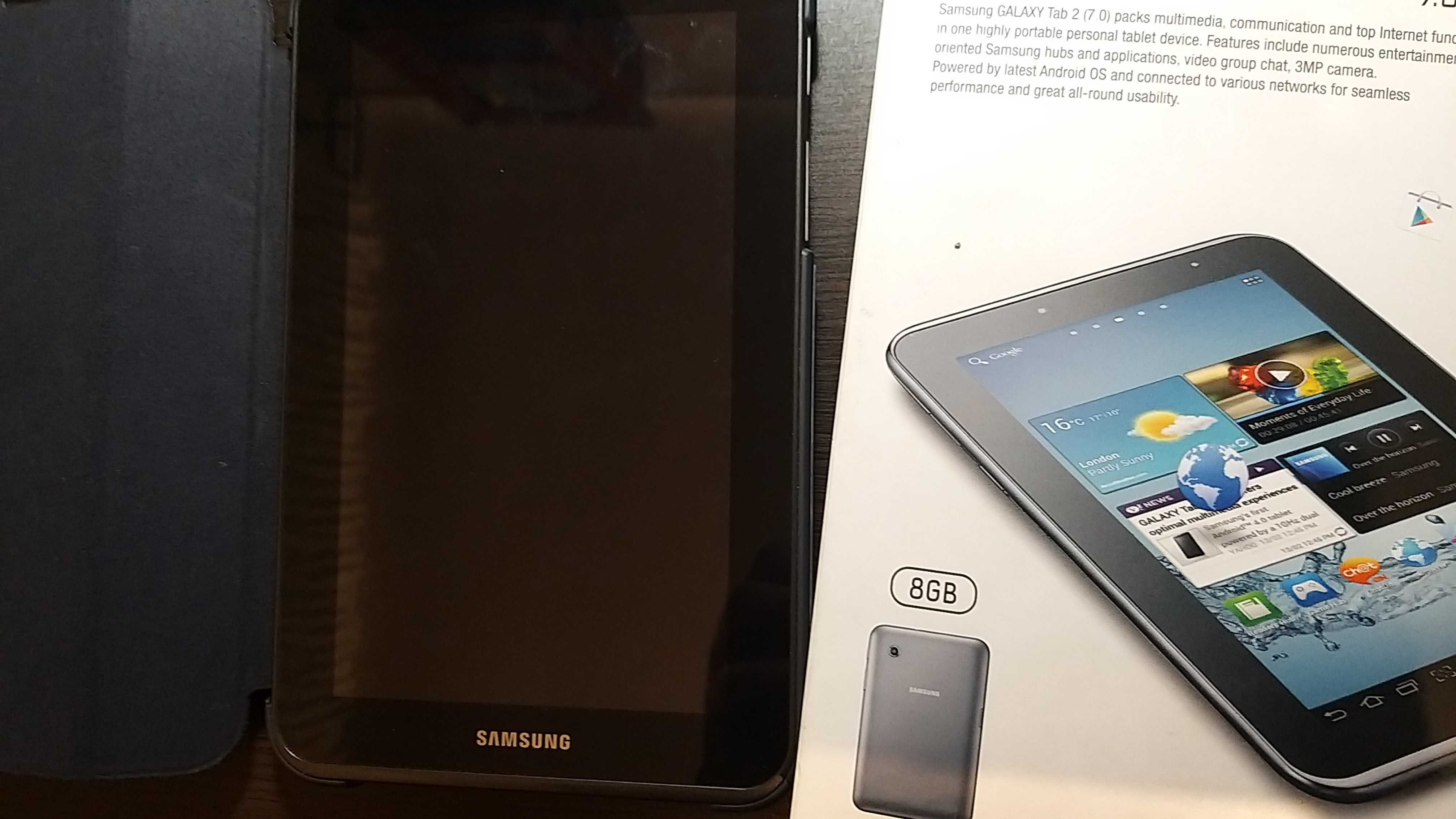 Tablet Samsung Galaxy Tab 2 7.0 folia