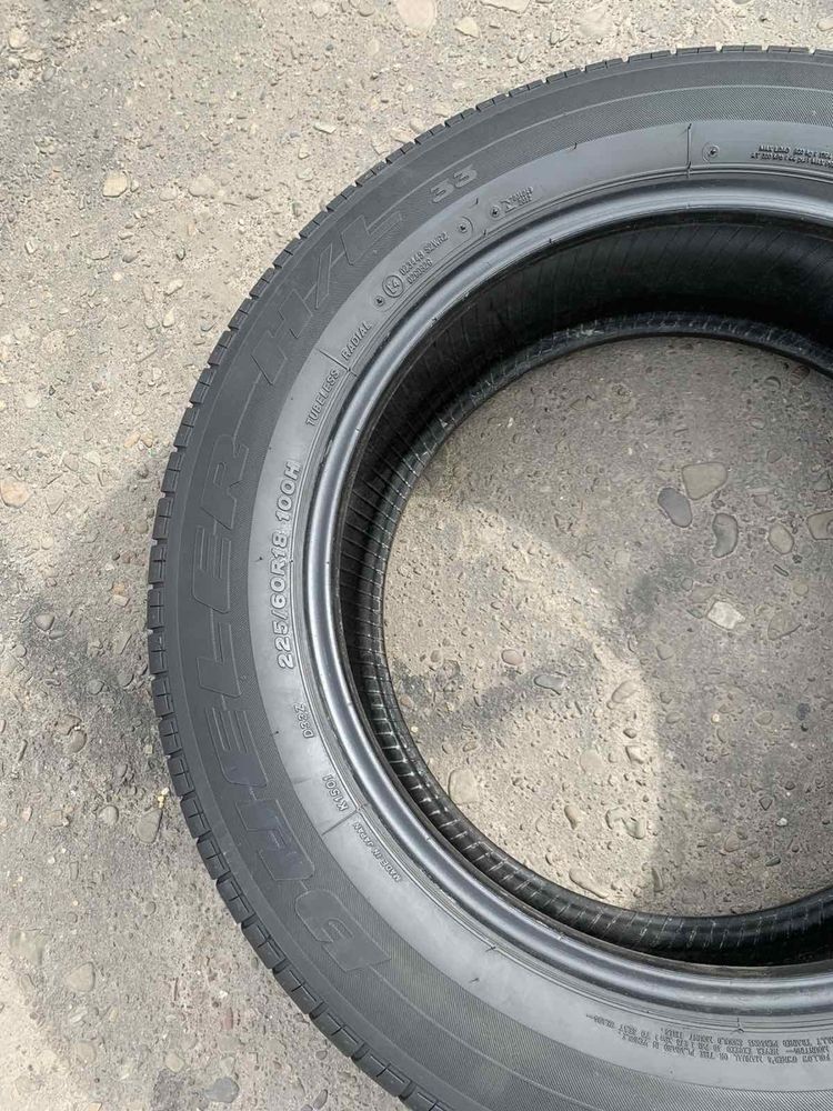 Шини 225/60 R18 Bridgestone літо 2022 рік,7мм