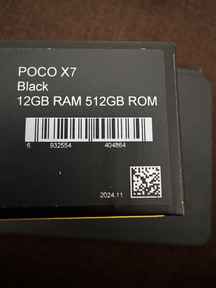 Смартфон POCO X7 12/512GB Black офіціал , гарантія