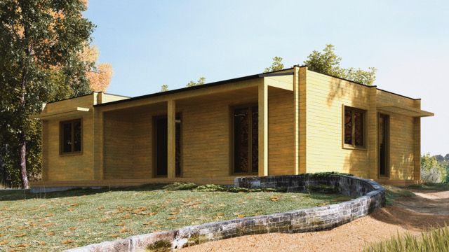 Casa de Madeira T.3 Bungalow Pré-Fabricada