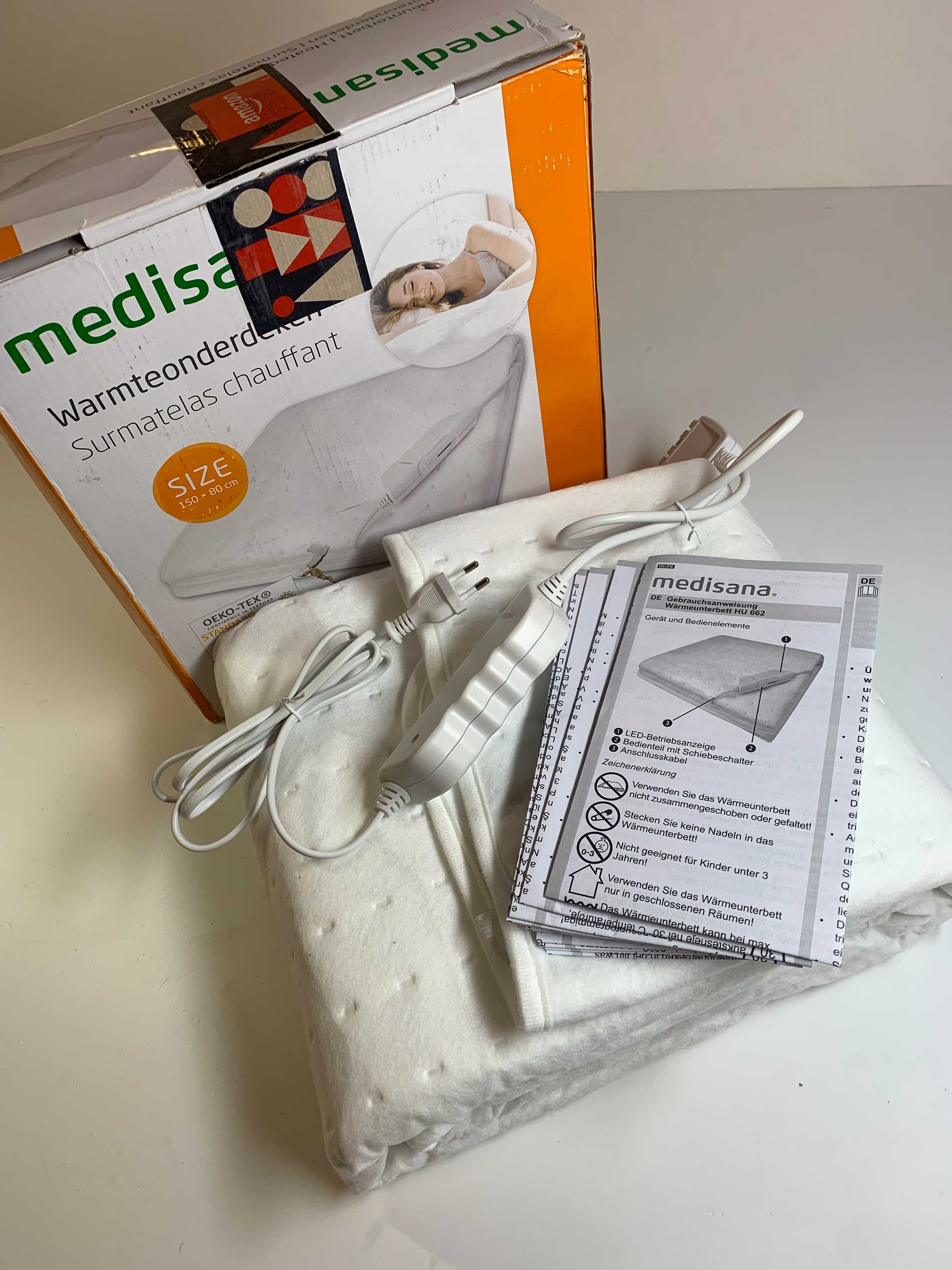 Medisana HU 662 mata na łóżko rozgrzewająca grzewcza 150x80 OEKO-TEX