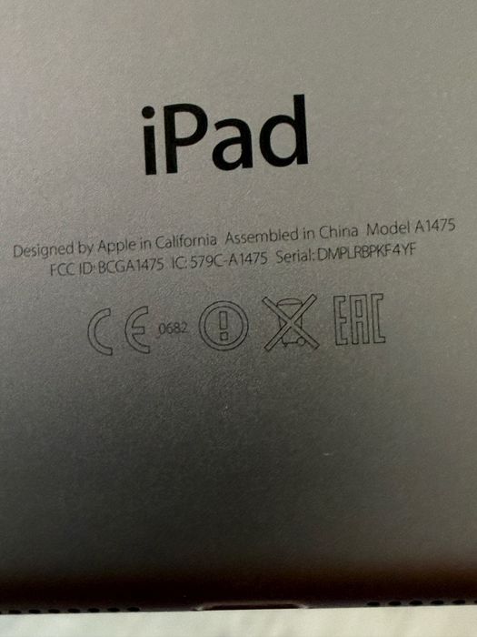 Apple iPad(планшет) Air 32 GB Space Gray wifi A1475