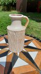 Stary wazon , dzban ceramiczny wysokość 25,5 cm , średnica dna  około