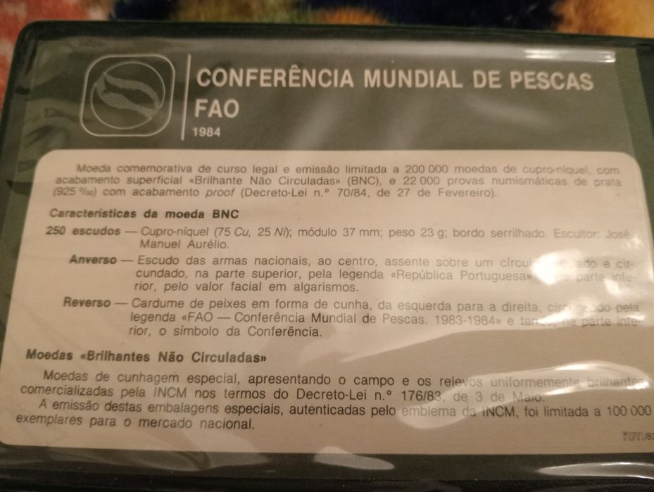 Moeda 250 escudos Fão (pescas)