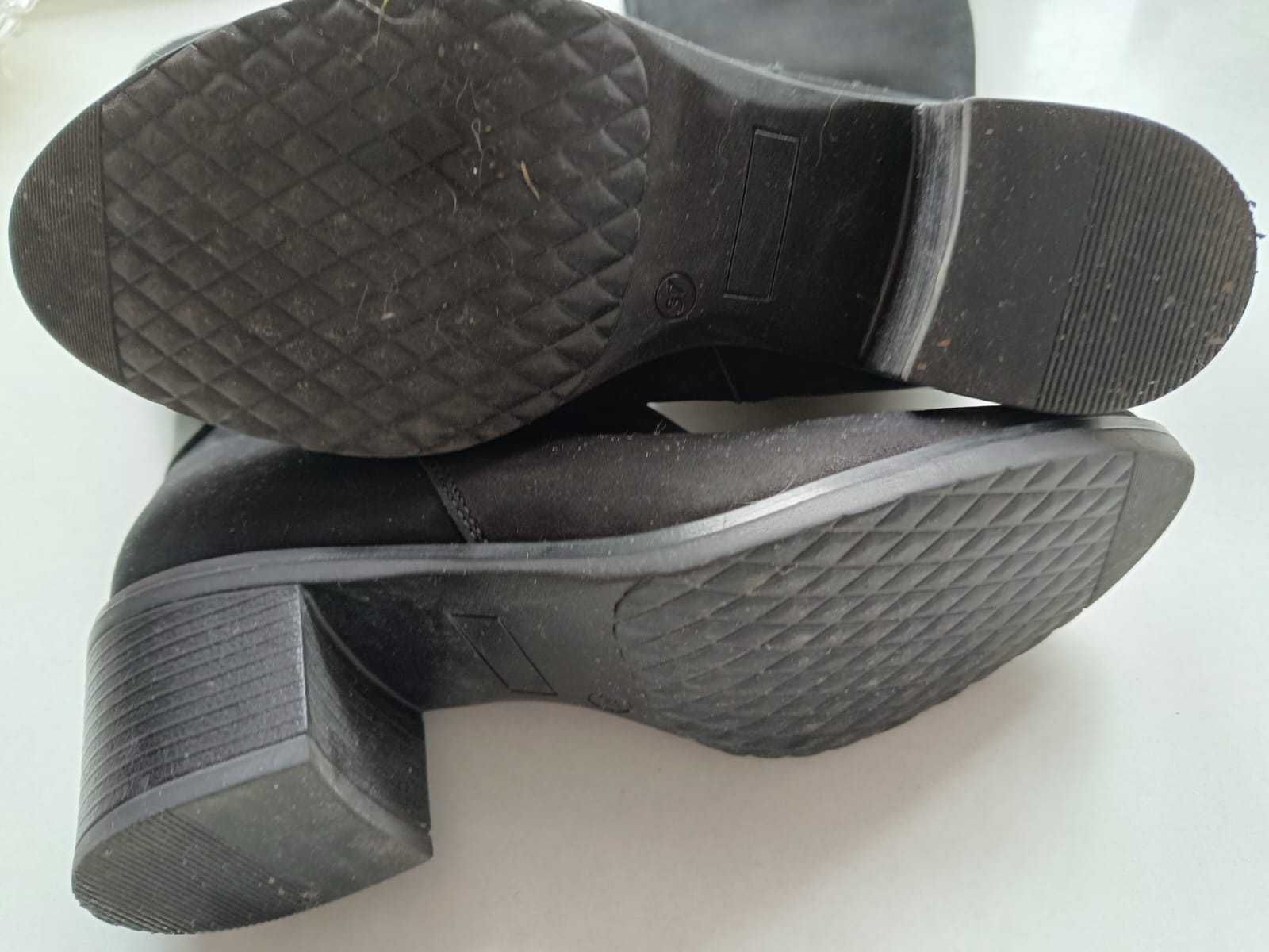 czarne wysokie kozaki skóra naturalna Lasocki r. 37 - jak nowe!