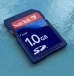 Karta pamięci SD card 1GB firmy SanDisk. Nieużywana.