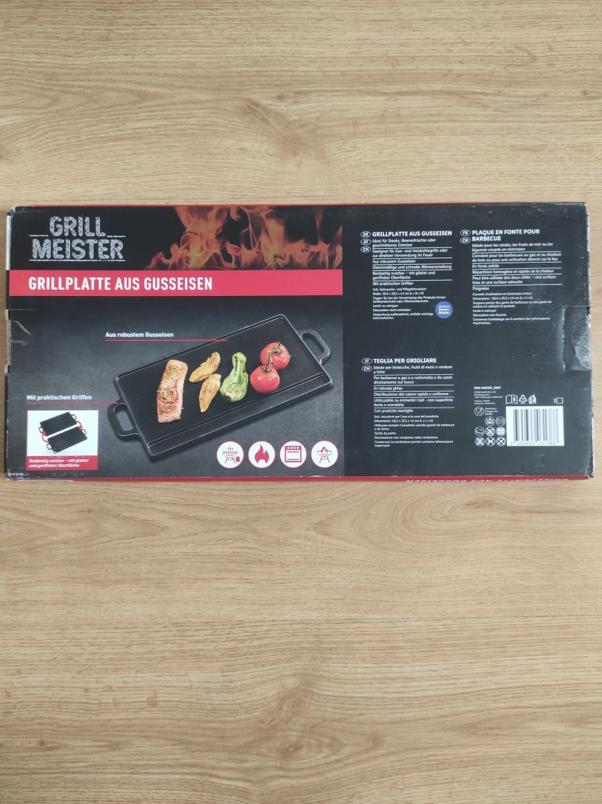 GrillMeister Żeliwna płyta grillowa