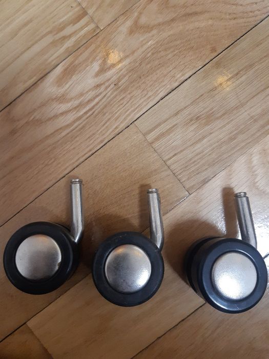 Колеса для компютерного крісла 3 шт+1 +кріплення