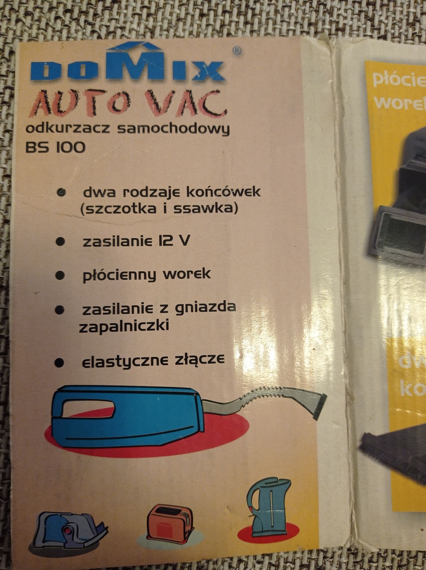 Odkurzacz samochodowy BS 100/12v Domix