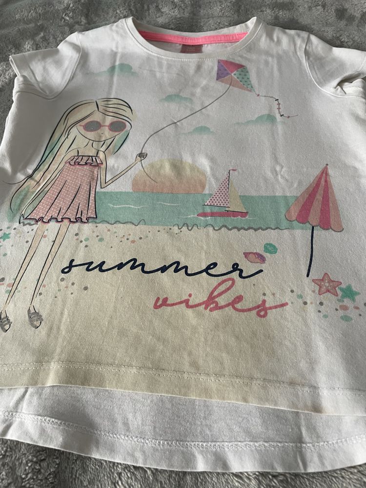 T-shirt, bluzeczka, koszulka dziewczęca 122 cm, 6-7 lat.