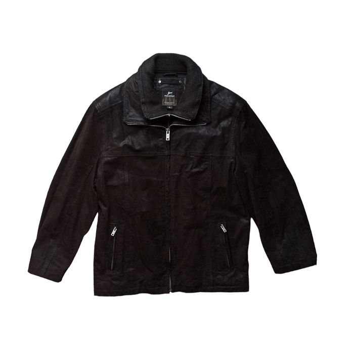 kurtka skórzana prawdziwa skóra ciężka gruba real leather zapinana XL