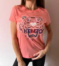 KENZO T-shirt różowy z logo rozmiar XS 34