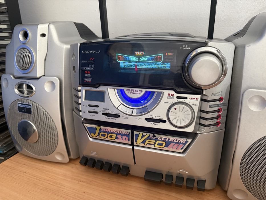 Aparelhagem Crown Radio, Cassete e CD