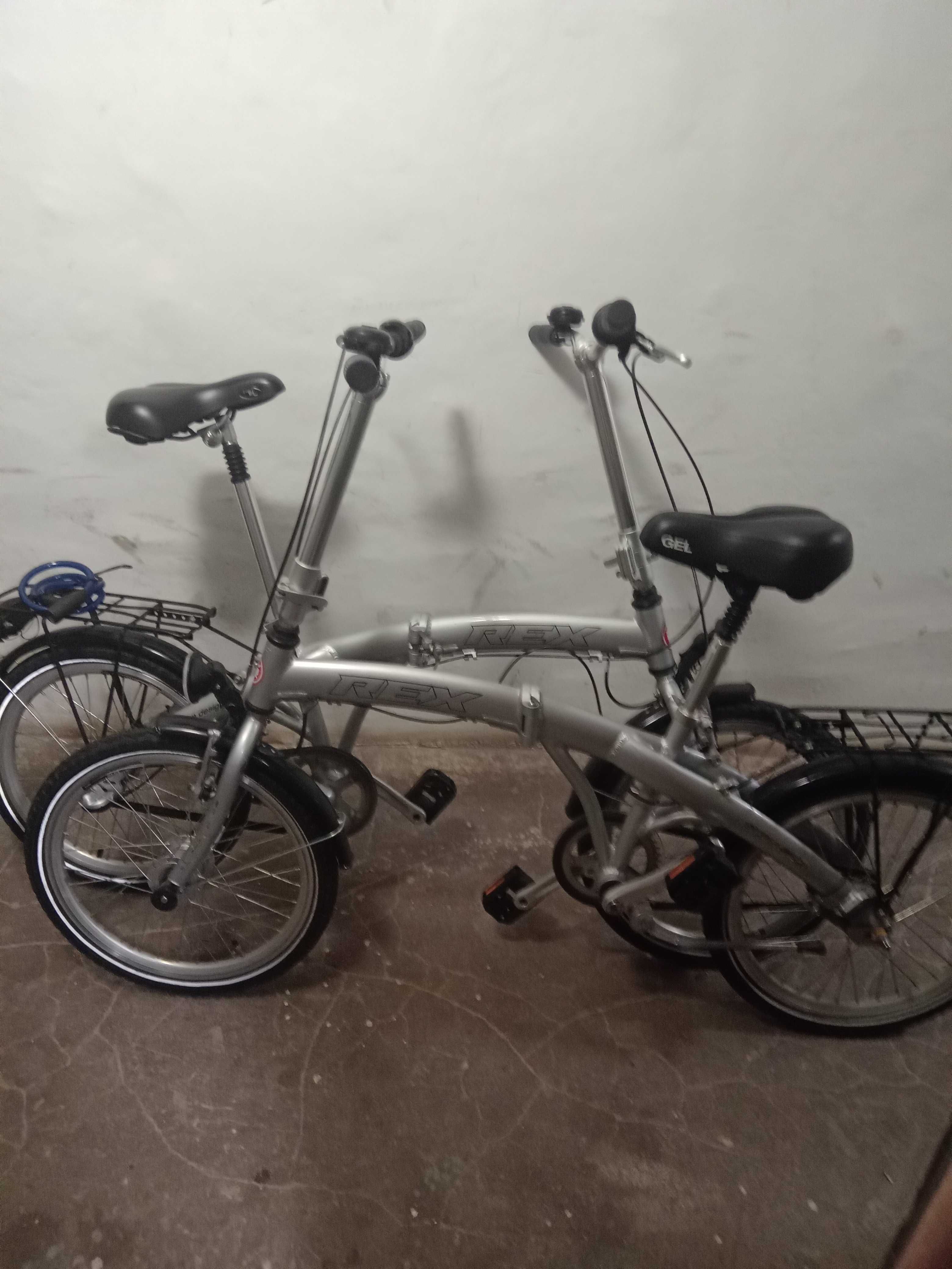 Dwa Turystyczne rowery składane w bdb stanie z przeżutkami