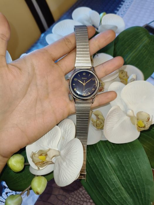 Zegarek męski mechaniczny Doxa granatowa tarcza