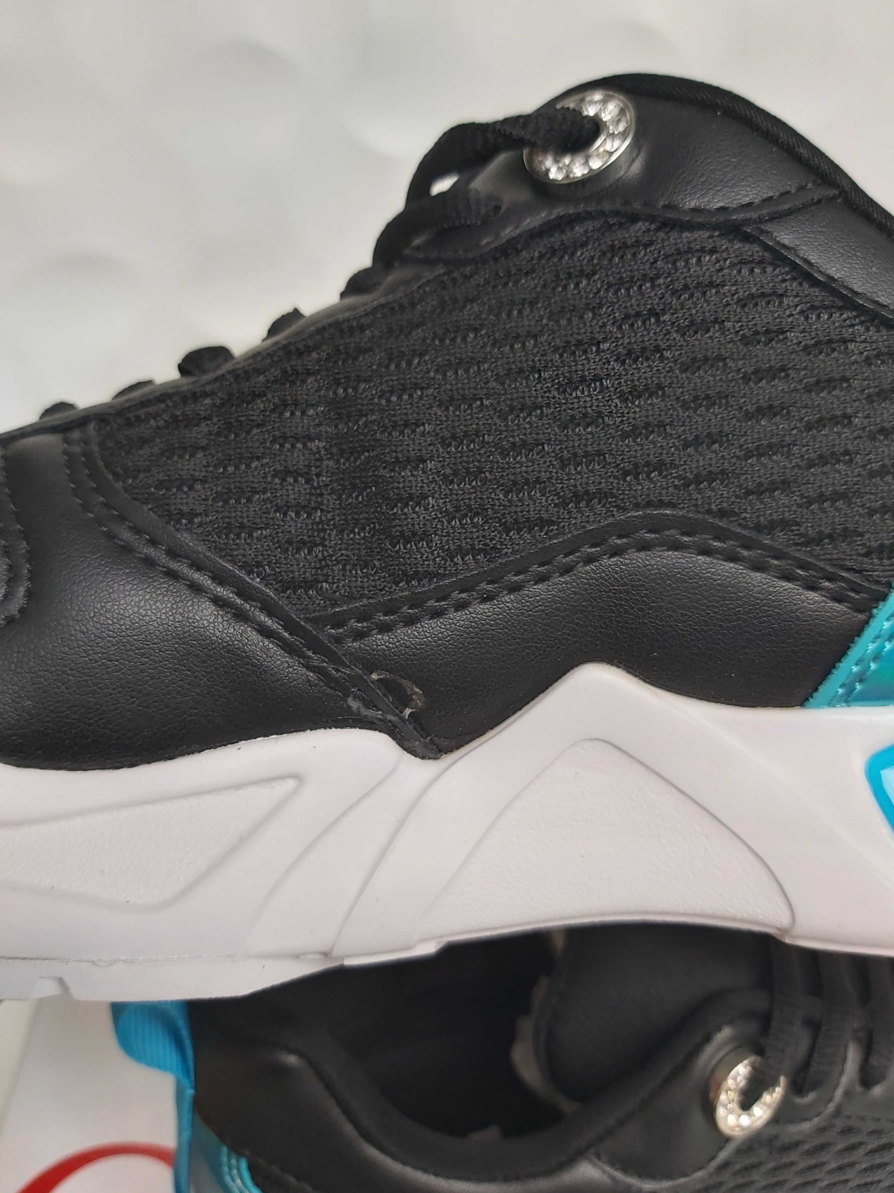 SP NOWE sneakersy niebieskie biale GUESS a361 platforma 38