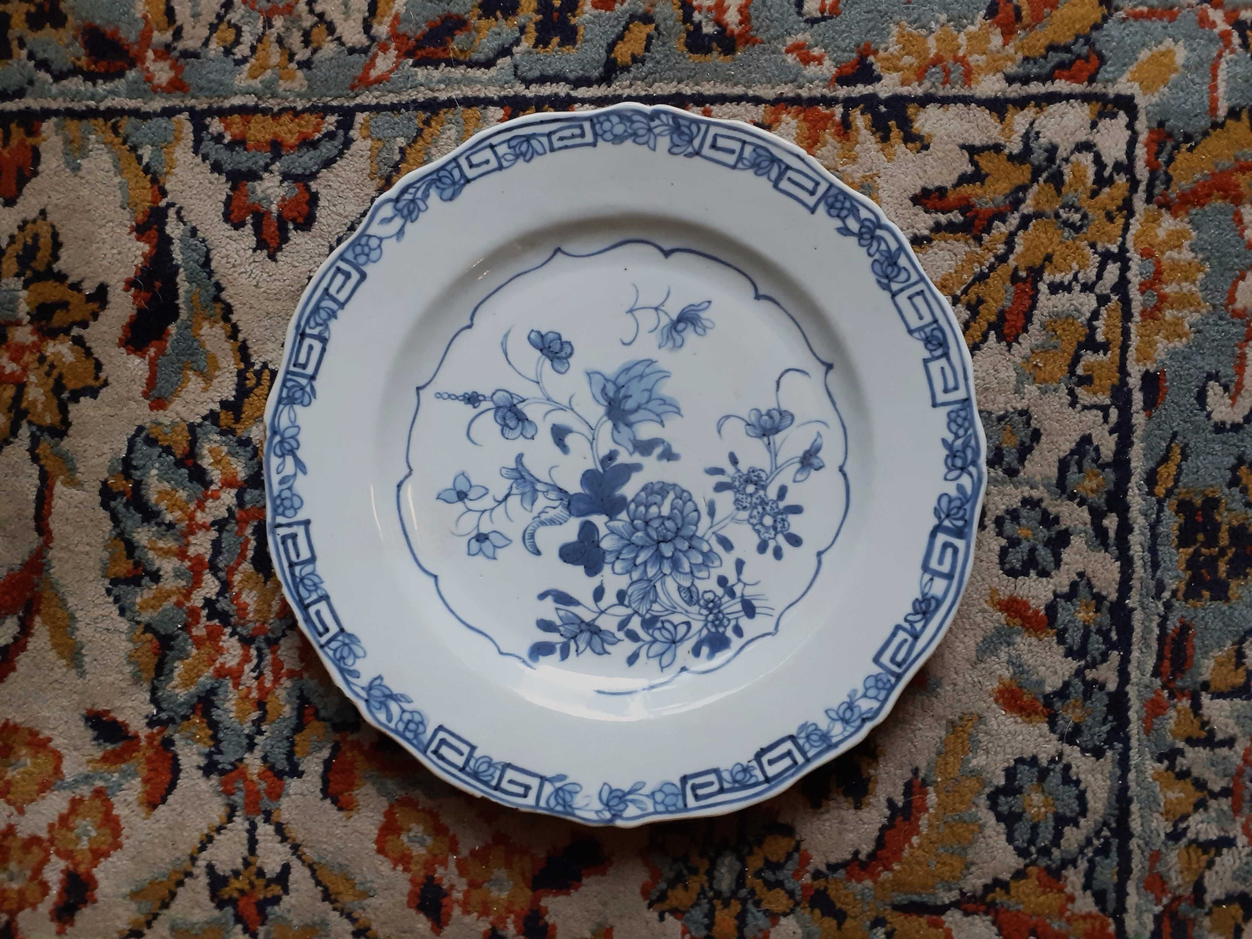 Par de pratos Companhia das Índias, China Azul, Qianlong, séc. XVIII