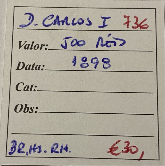 Moeda D CSRLOS I - 500 Reis 1898