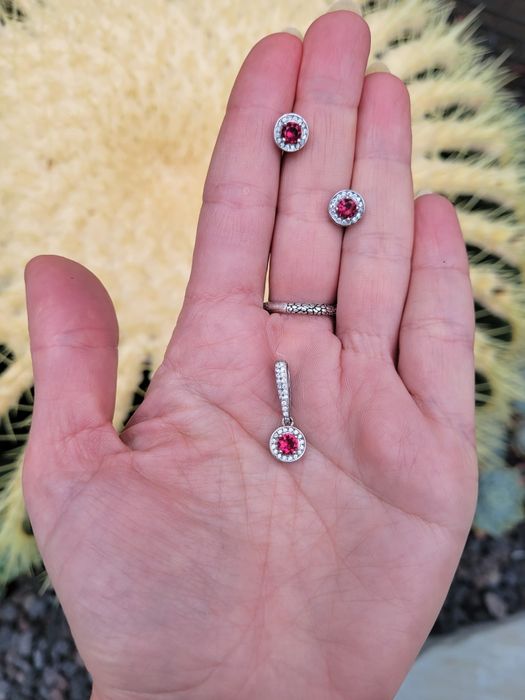 Комплект серебро ажурный