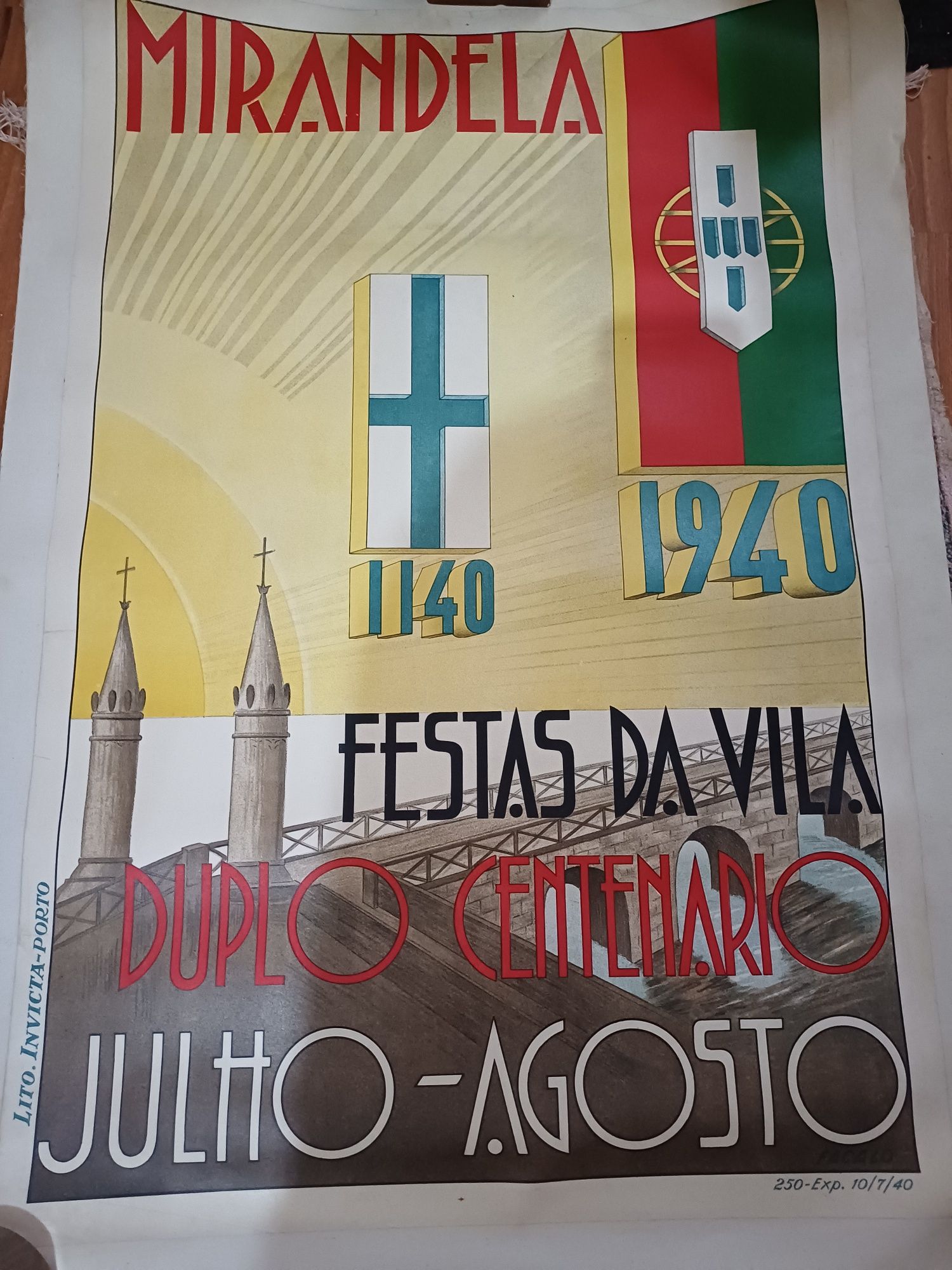 Cartaz das festas Mirandela. Festas da Vila