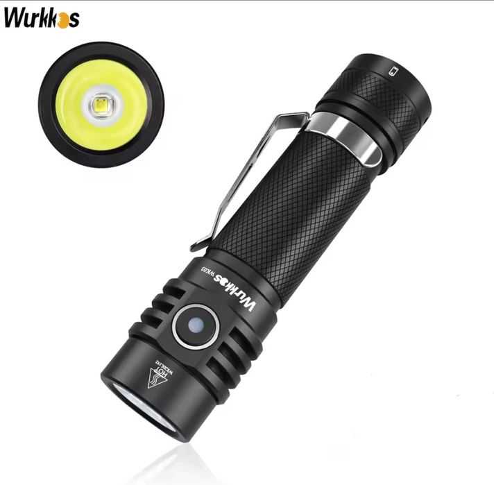 Якісний ліхтар Wurkkos WK03 Luminus SST40 Type-C, під акумулятор 18650