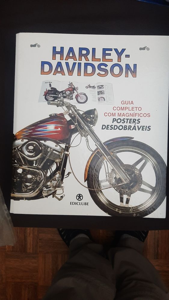Coleção de 24 miniaturas motos Harley Davidson + Movel - Ediclube