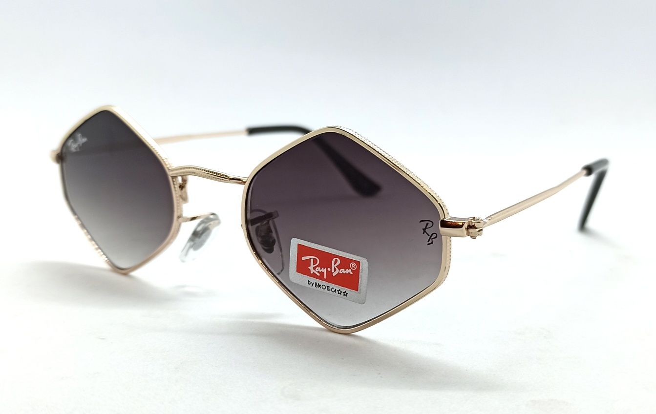 Ray Ban очки унисекс модные ромбы серый градиент в металлической оправ