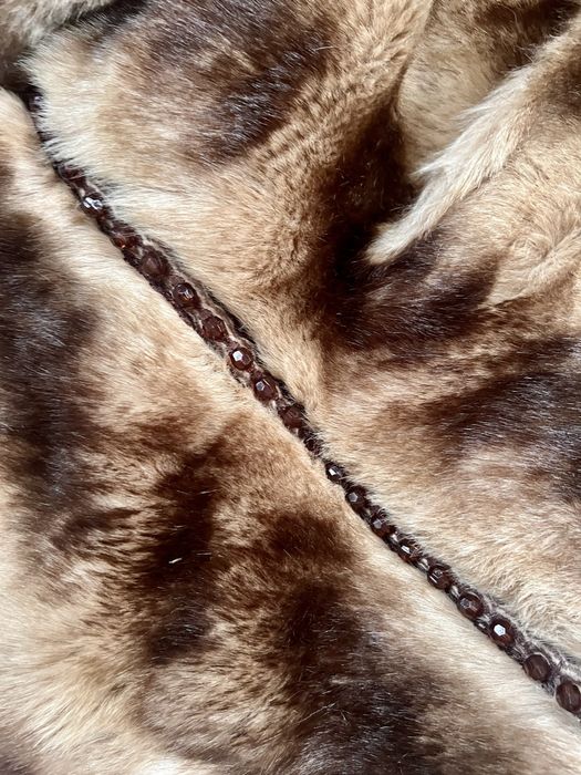 Futro L norki lis brązowe piekne cieplutkie