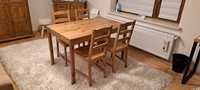 Stół ikea i 4 krzesła zestaw Jokkmokk