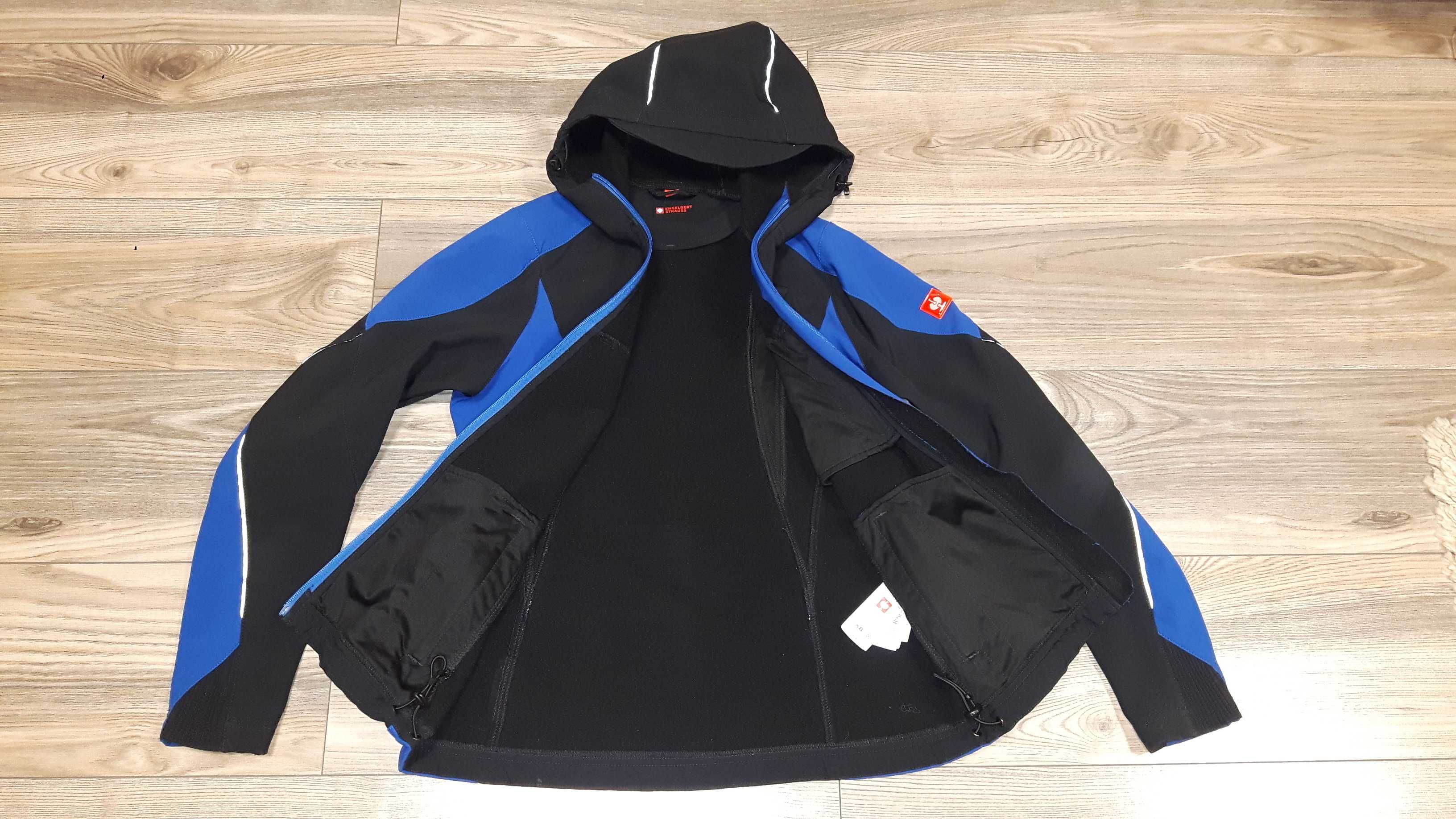 ENGELBERT STRAUSS Bluza damska typu Softshell kaptur r.S czarno niebie