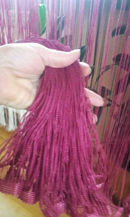 Firana makaron malina fuksja 290x160 / 250 wys nitki firanka