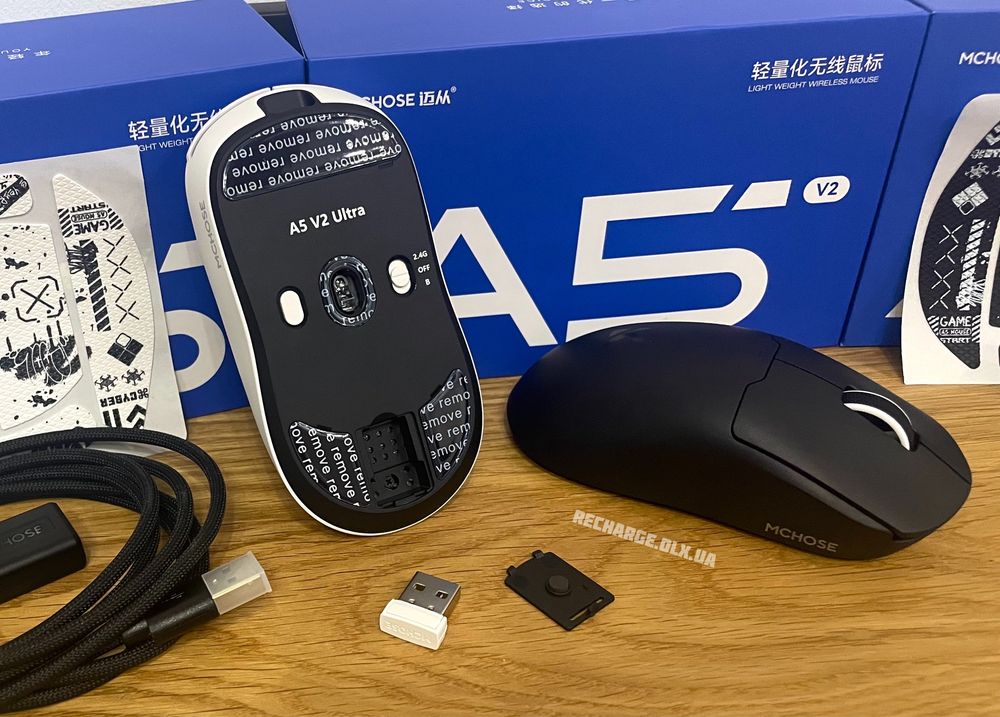 НОВІ Mchose A5 V2 ULTRA 4K/8K HZ PAW3395 | Ігрова Бездротова Мишка