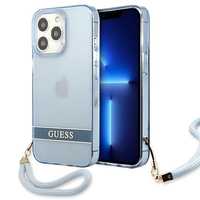 Etui Guess Translucent Stap do iPhone 13 Pro / 13, Niebieskie